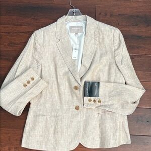 NWT Banana Republic Linen Blazer Womens 14